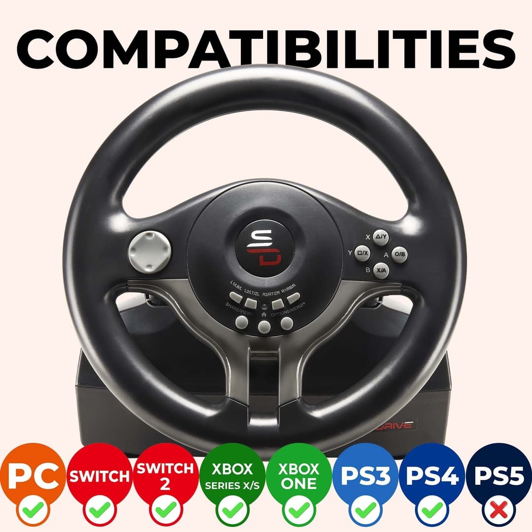 Subsonic Superdrive SV250 Steering Wheel for PS4, Switch 2, Switch & Xbox - Image 3