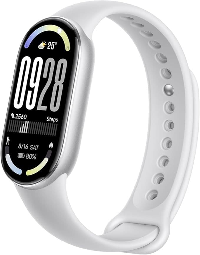 Xiaomi Smart Band 10 Fitness Tracker, 1.72" AMOLED, 21-Day Battery, 5ATM - Silver - Image 1