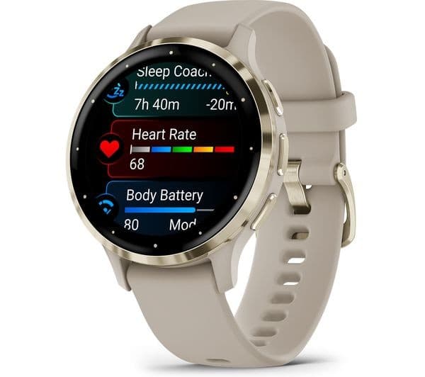 Garmin Venu 3S Smartwatch 41mm - Soft Gold & French Grey - Image 5