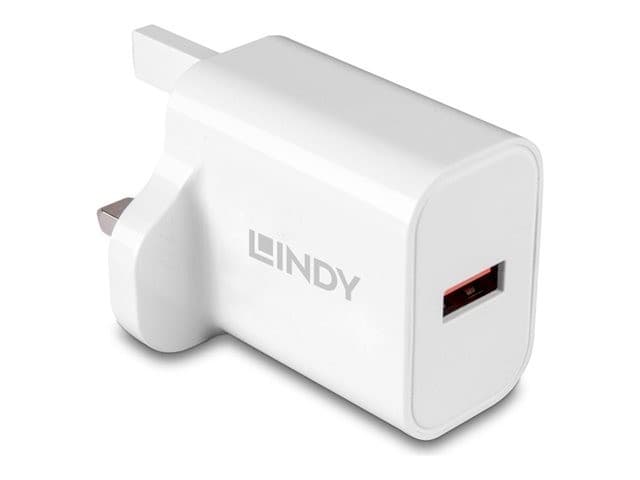 Lindy 18W USB Type A Charger White (73415) - Image 2