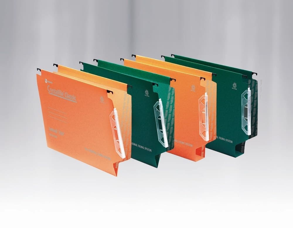 Rexel Crystalfile Classic '330' Lateral File Green, Pack of 25 - 30mm