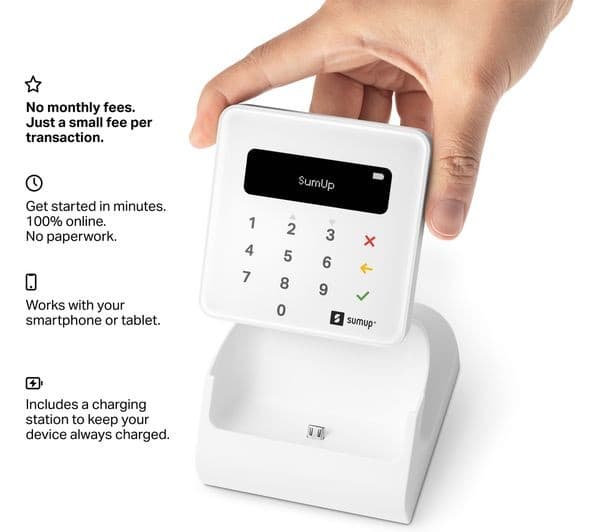 SumUp Air Card Reader & Charging Station Bundle - White - Image 2