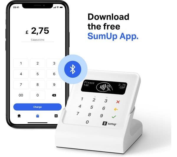 SumUp Air Card Reader & Charging Station Bundle - White - Image 10