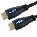 Cables Direct Nylon Braided HDMI 1.4 High Speed with Ethernet Cable with LED Illuminated Connectors 5m - Blue thumbnail 2
