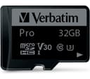 Verbatim Pro Class 10 U3 V30 microSD Memory Card with SD Adapter - 32GB thumbnail 6