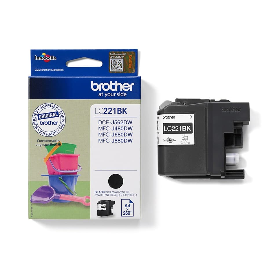 Brother LC221BK Original Ink Cartridge, 260 Pages - Black - Image 4