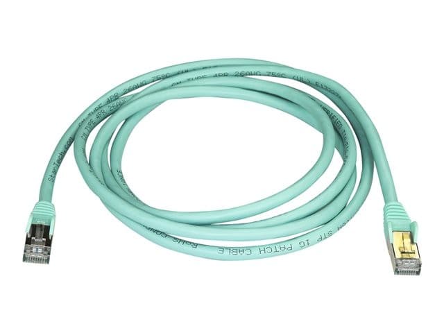 StarTech CAT6A Shielded Snagless Ethernet Patch Cable, 10GbE, 100W PoE, 2m - Aqua (6ASPAT2MAQ) - Image 2