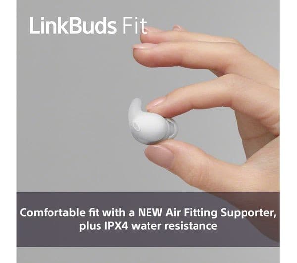 Sony LinkBuds Fit (WF-LS910N) Wireless Noise-Cancelling Earbuds - Black - Image 4