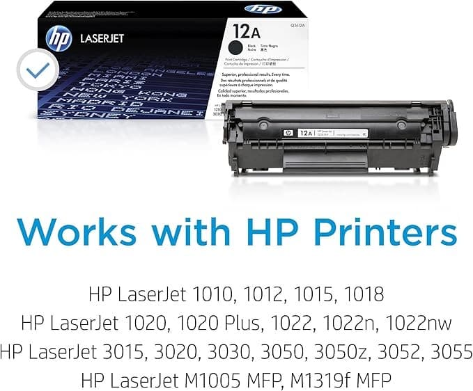 HP 12A Q2612A Original LaserJet Toner Cartridge for HP LaserJet Printers - Black - 2,000 Pages - Image 2