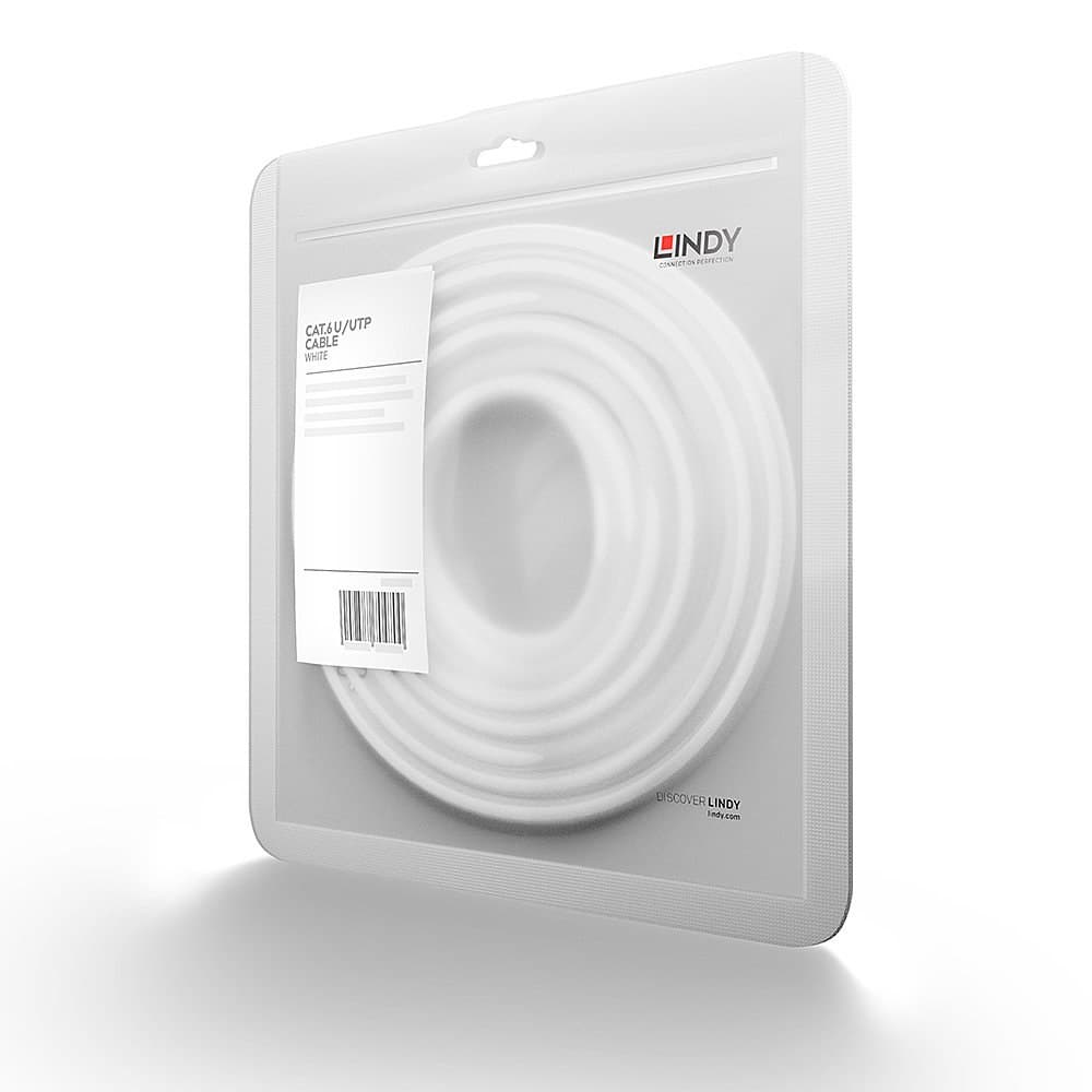 Lindy 3m Cat.6 U/UTP Ethernet Cable, White - Image 2