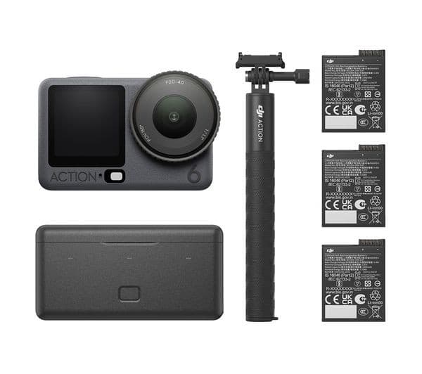 DJI Osmo Action 6 4K Ultra HD Action Camera Adventure Combo - Black - Image 1