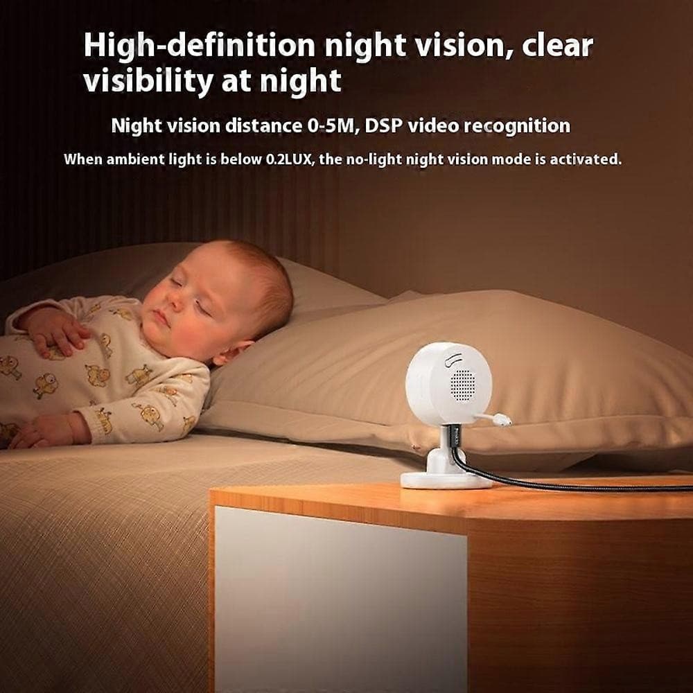 Yesido KM26 2.4G Baby Monitor with 3.5" LCD, Night Vision & Cry Detection - White - Image 5