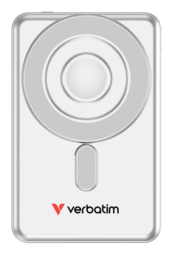 Verbatim Charge 'n' Go 2C Magnetic Wireless Power Bank 5000mAh - Silver - Image 2