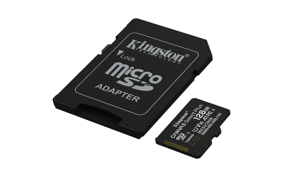 Kingston Technology 128GB microSDXC Canvas Select Plus Gen3 150MB/s A1 Card + Adapter - Image 2