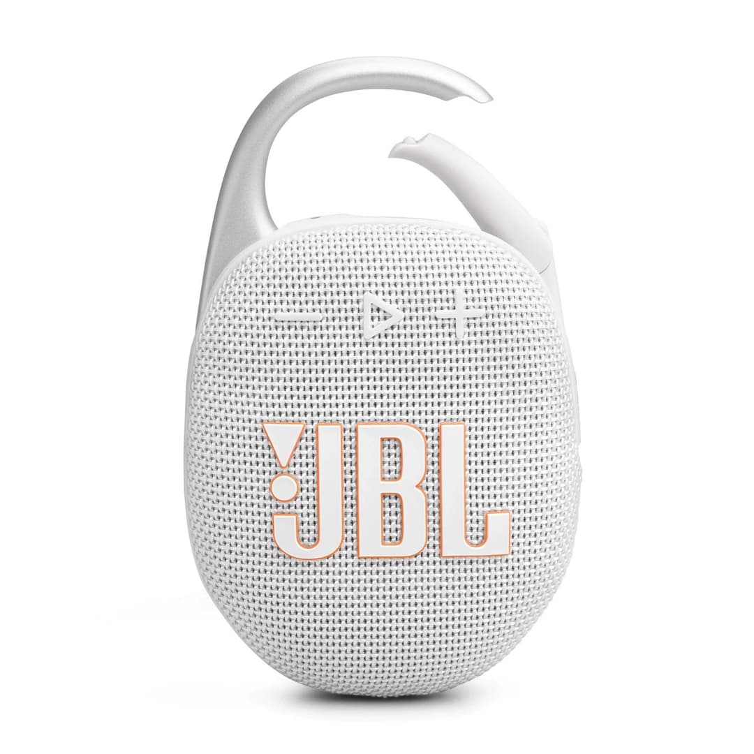 JBL Clip 5 Portable Wireless Speaker - White - Image 3