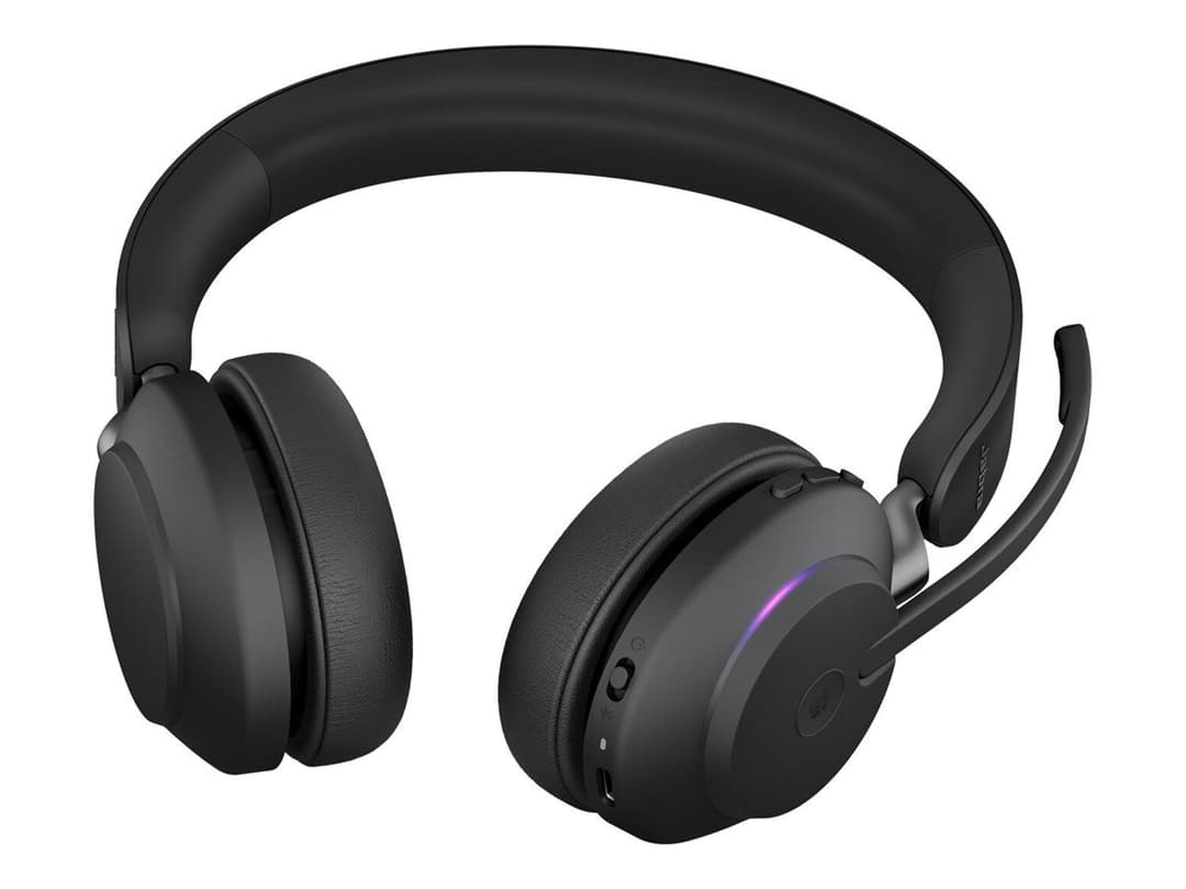 Jabra Evolve2 65 Stereo Wireless Headset - Black - MS Teams - USB-A - Without Charging Stand - Image 1
