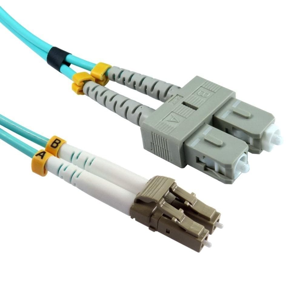 Cables Direct 5m OM4 Fibre Optic Cable, LC - SC (Multi-Mode)