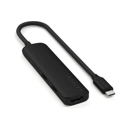 Satechi 4-in-1 USB-C Slim Multiport Adapter 4K - Black