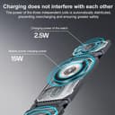 Yesido DS25 3-in-1 Foldable Magnetic Wireless Charging Station 15W – Black thumbnail 4