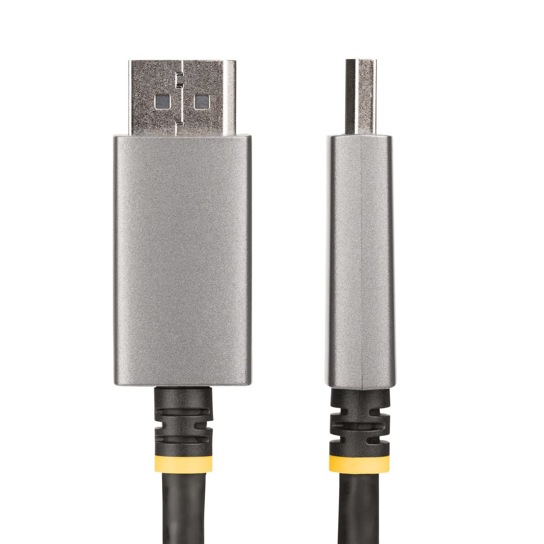 StarTech.com 6ft (2m) DisplayPort to HDMI Adapter Cable, 8K 60Hz, 4K 144Hz, HDR10, DP 1.4 to HDMI 2.1 Active Video Converter, DisplayPort Desktop to HDMI Monitor, M/M - DisplayPort to HDMI Cord - Image 2
