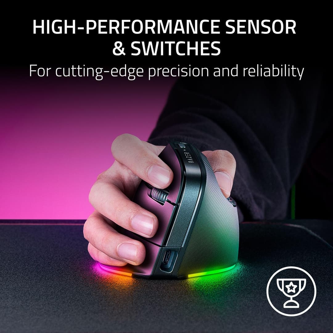 Razer Pro Click V2 Vertical Mouse - Black - Image 7