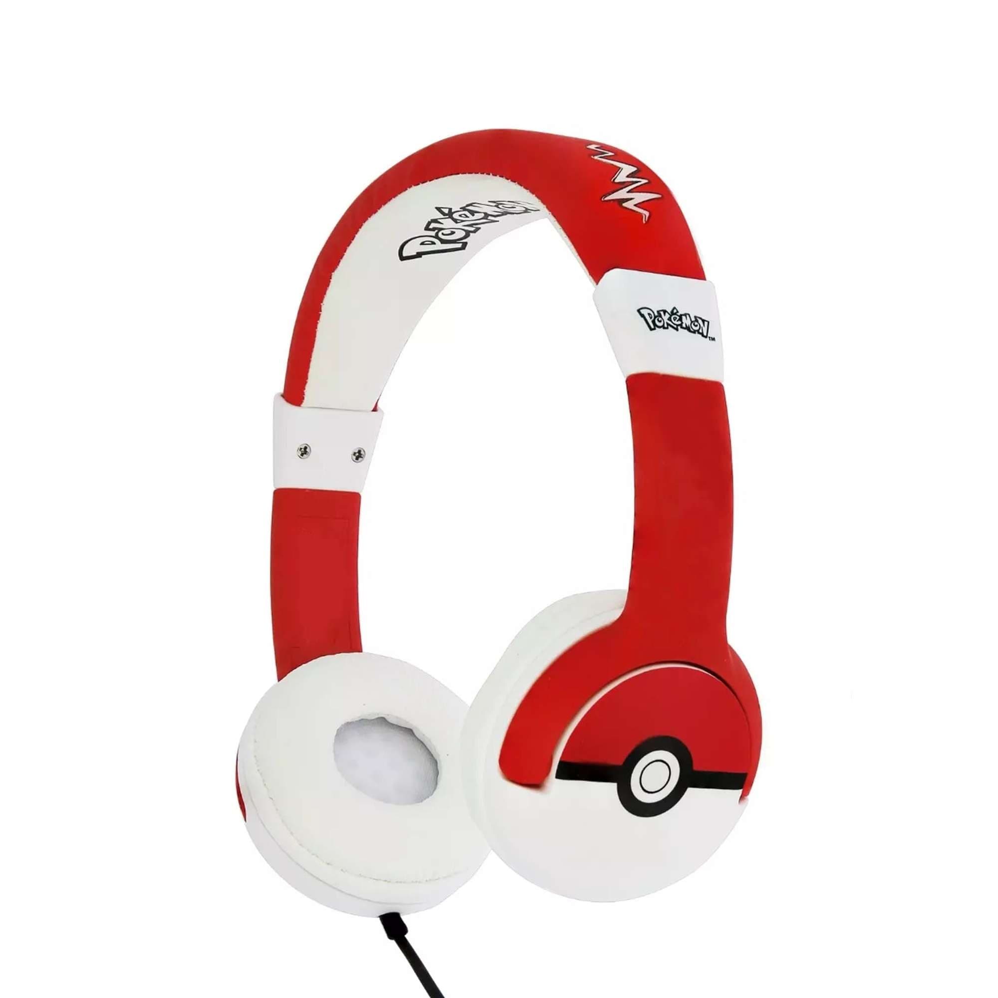 OTL Technologies PK0758 Pokémon Pokéball Kids Wired Headphones - Red/White