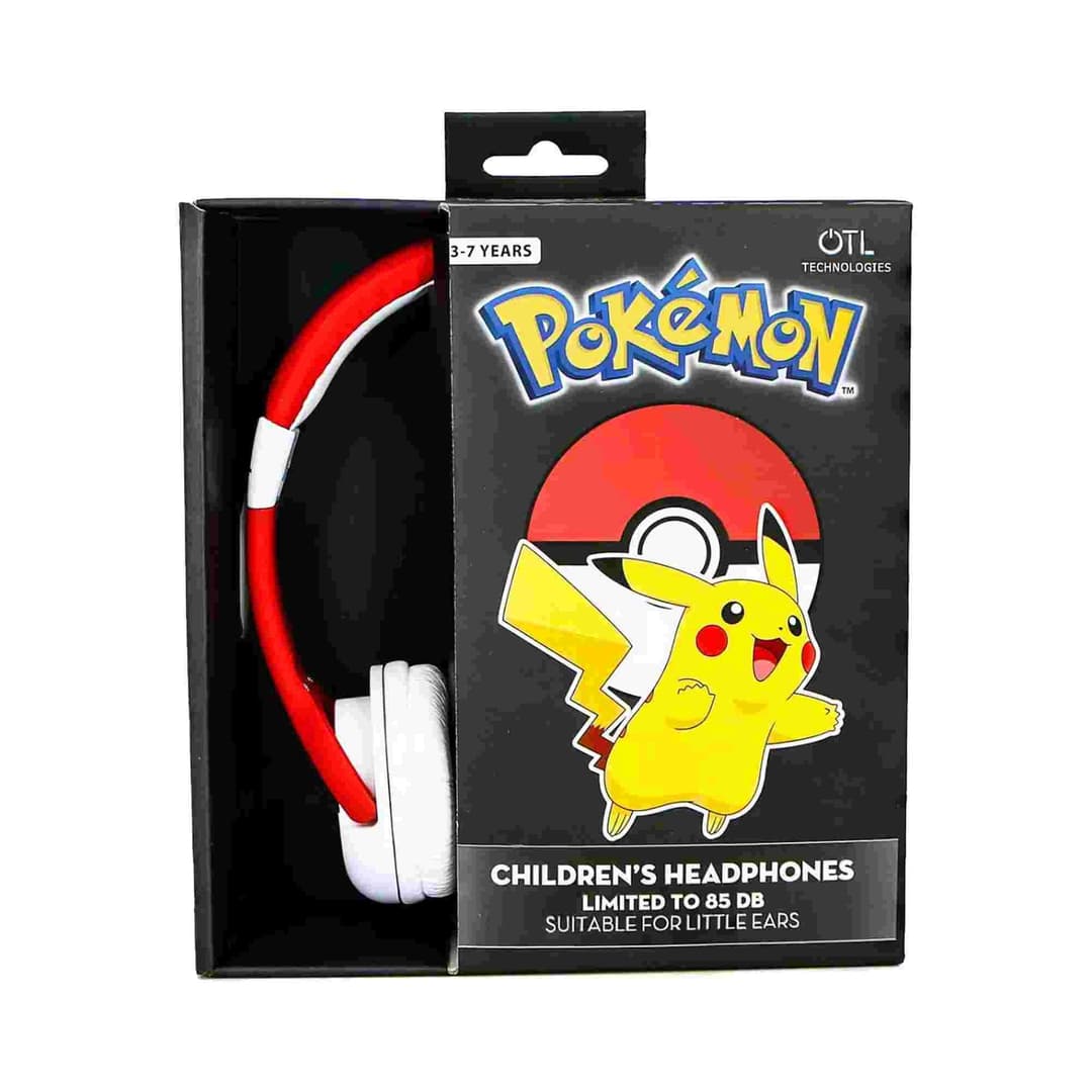 OTL Technologies PK0758 Pokémon Pokéball Kids Wired Headphones - Red/White - Image 4