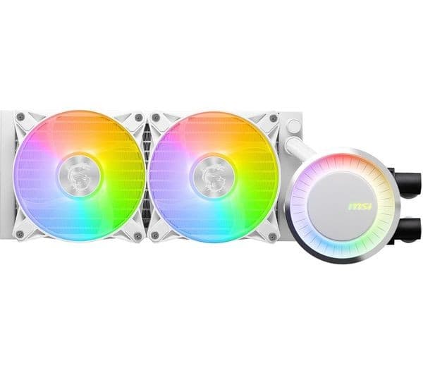 MSI MAG CORELIQUID E240 240mm ARGB Liquid CPU Cooler - White - Image 1