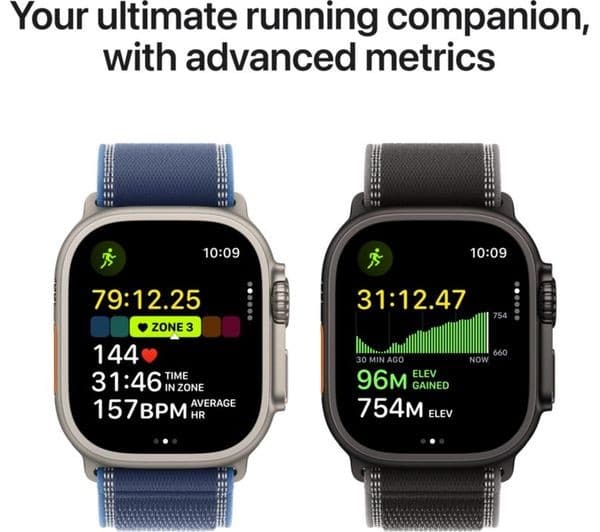 Apple Watch Ultra 3 GPS + Cellular 49mm Black Titanium Case with Black Trail Loop - S/M - Image 7