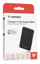 Verbatim Charge 'n' Go Essentials Magnetic Wireless Power Bank 5000mAh Black thumbnail 3