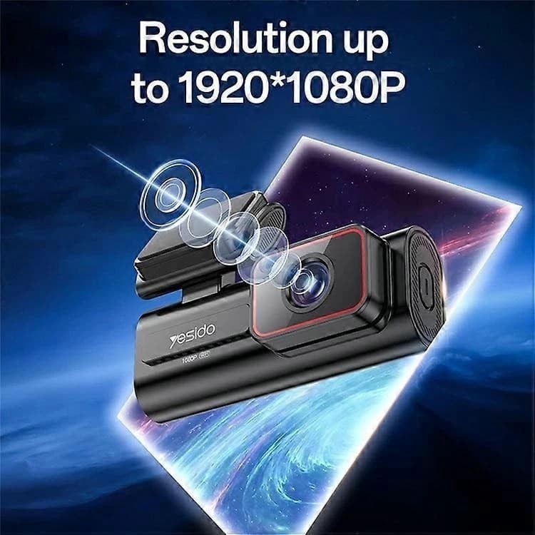 Yesido KM21 Car Dash Cam 1080P Full HD WiFi 145 Degree Wide Angle with 1.47" IPS Screen - Black - Image 4