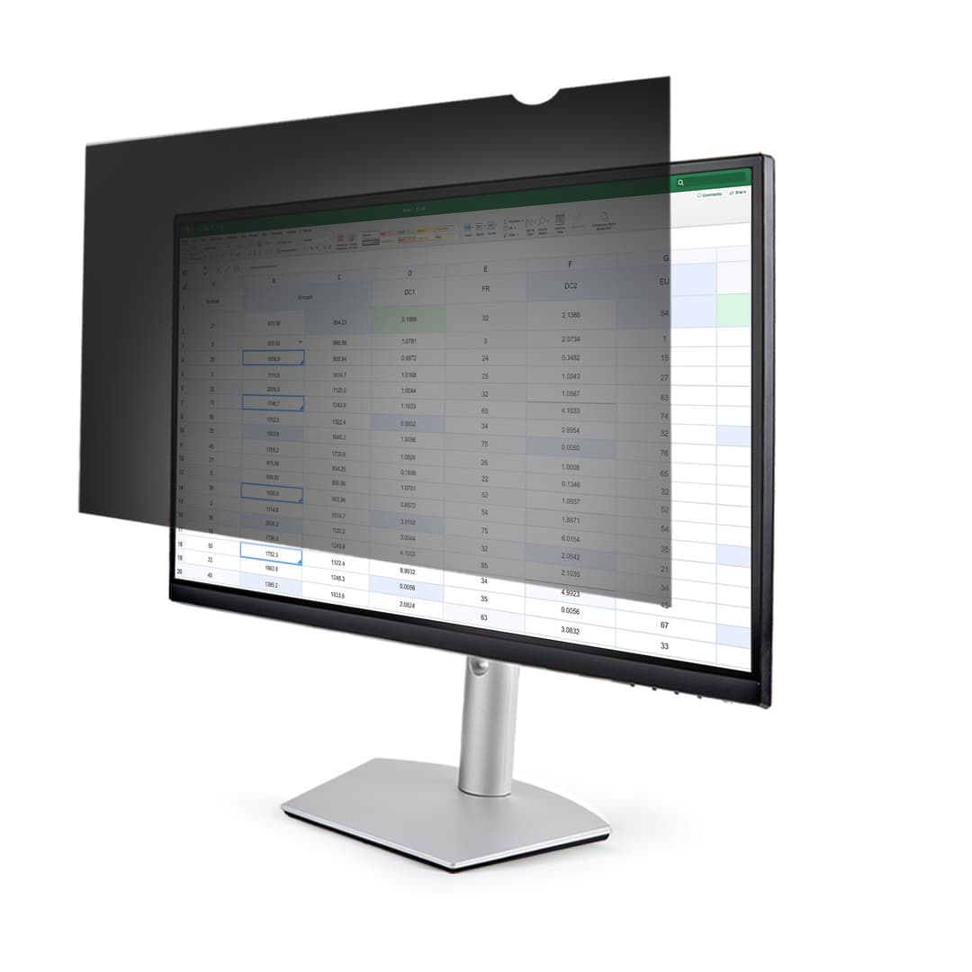 StarTech.com Monitor Privacy Screen for 23.8" Display - Computer Screen Security Filter - Blue Light Reducing Screen Protector Film - 16:9 Widescreen -Matte/Glossy - +/-30 Degree - Image 1