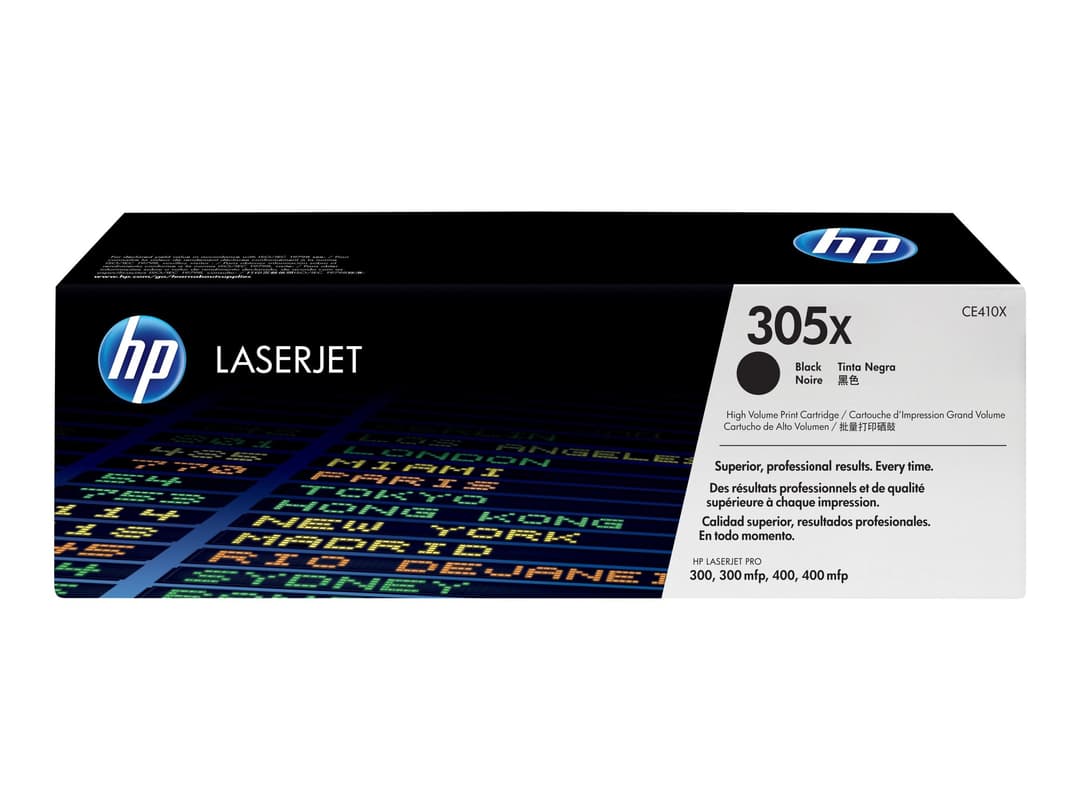 HP 305X High Yield Black Original LaserJet Toner Cartridge (CE410X) - 4,000 Pages - Image 1