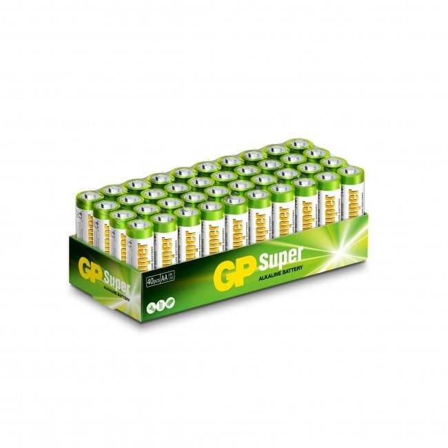 GP Super Alkaline AA LR6 1.5V Batteries - 40 Pack (15A)
