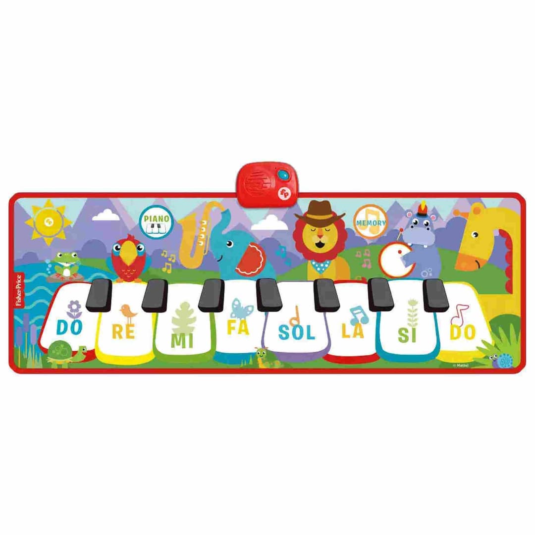 Fisher Price Animal Electronic Floor Piano Keyboard with Lights & Sounds - Image 1
