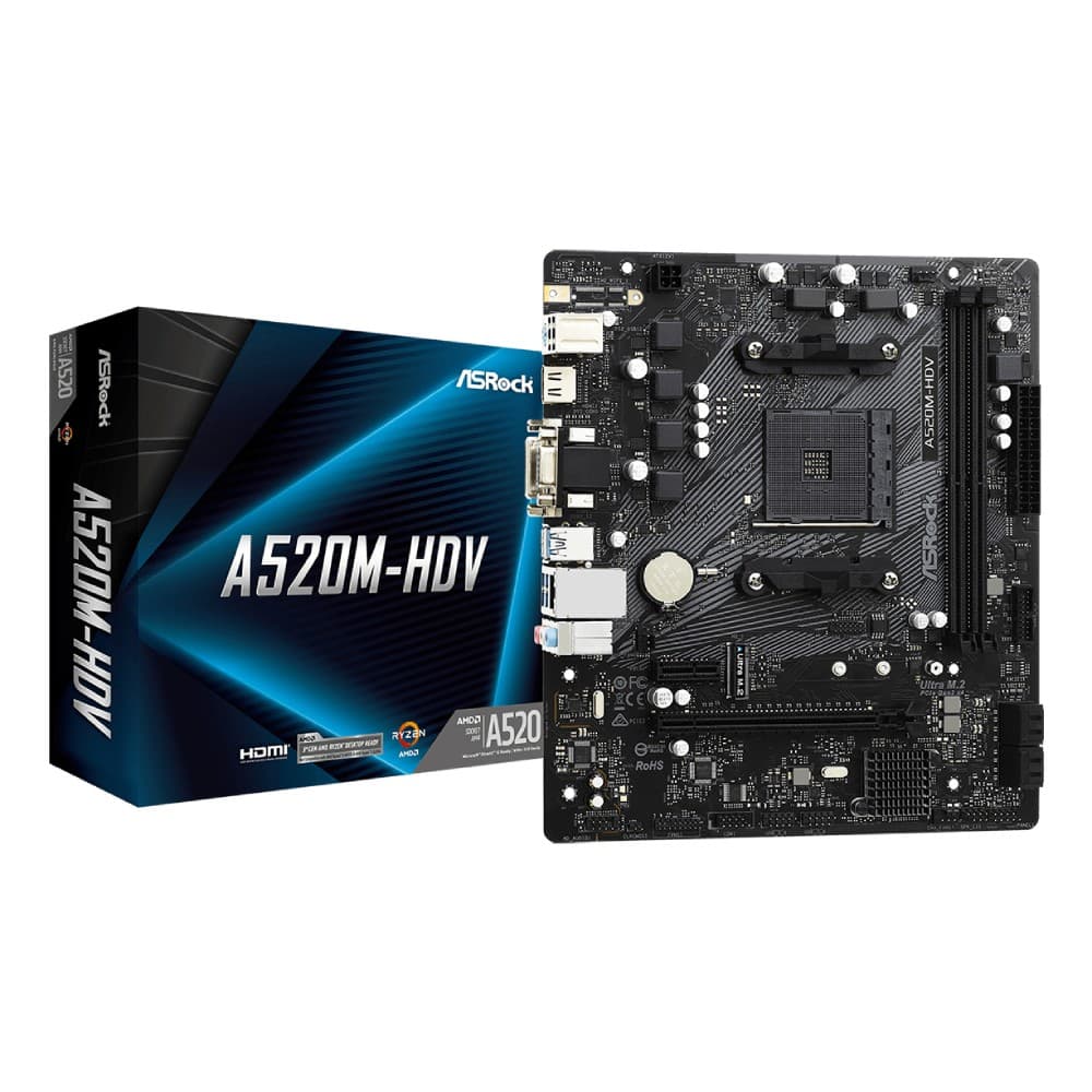 Asrock A520M-HDV Micro-ATX AMD Socket AM4 Motherboard