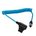 Kondor Blue Coiled D-Tap to Locking DC 2.1mm Cable, 16"-32" - Blue thumbnail 1