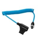 Kondor Blue Coiled D-Tap to Locking DC 2.1mm Cable, 16"-32" - Blue thumbnail 2