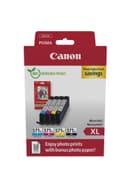 Canon CLI-571XL Photo Value Pack (0332C006), 4 x High Yield Ink Cartridges Black, Cyan, Magenta, Yellow + PP-201 Photo Paper 50 Sheets thumbnail 1