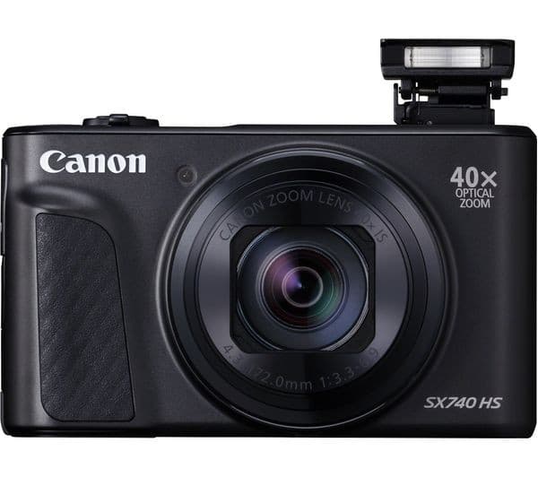 Canon PowerShot SX740 HS Compact Digital Camera with 40x Optical Zoom - Black