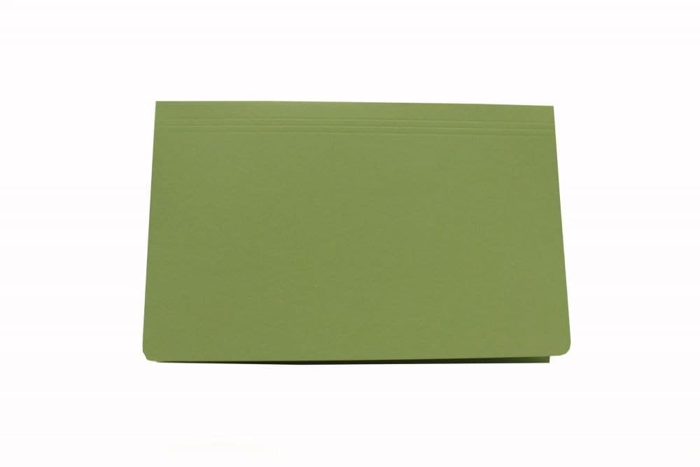 Exacompta Guildhall Full Flap Document Wallet Foolscap 315gsm Pack of 50 - Green - Image 1