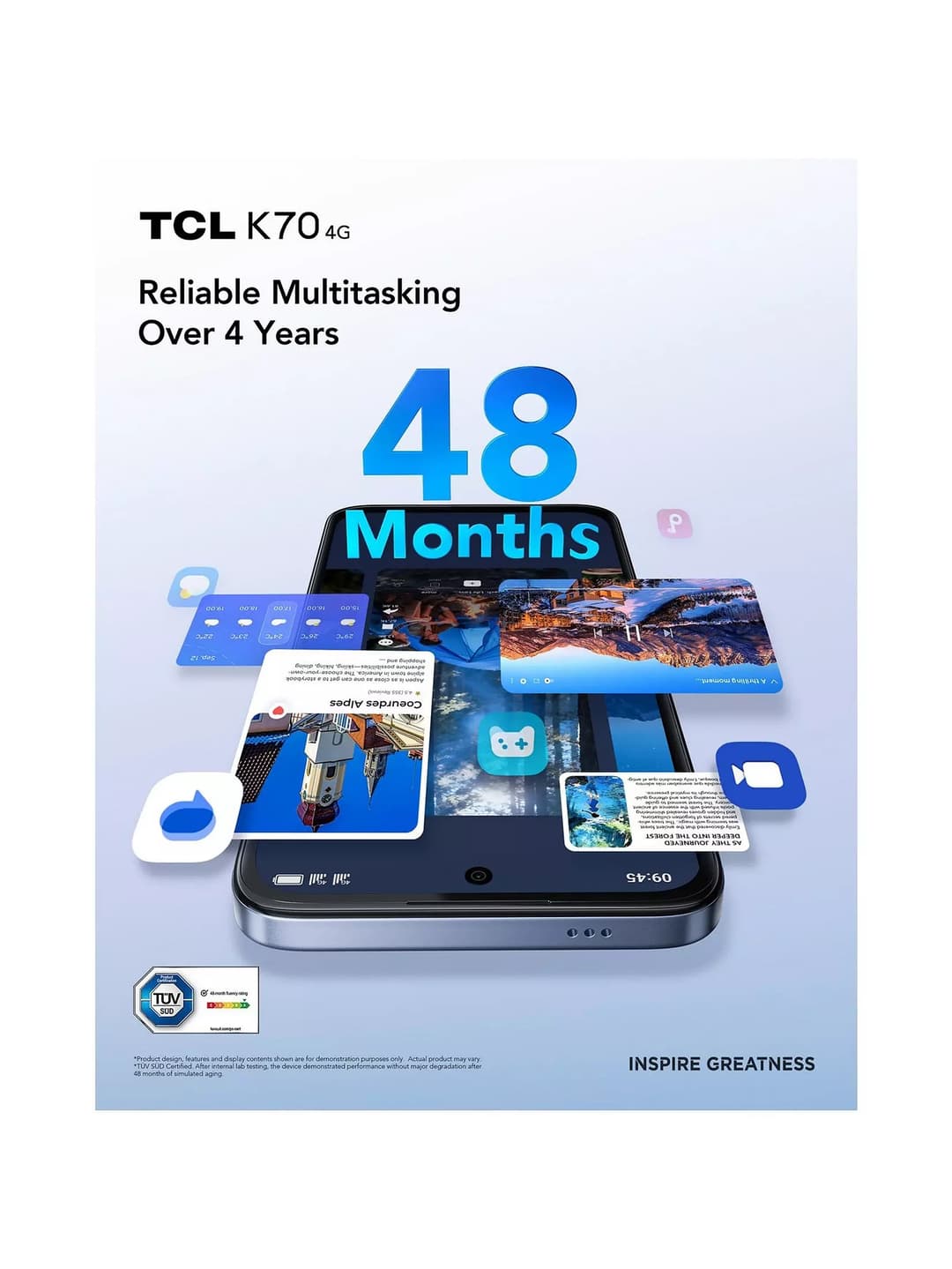TCL K70 4G 128GB 4GB RAM Dual SIM Smartphone with Protective Case - Midnight Black - Image 6