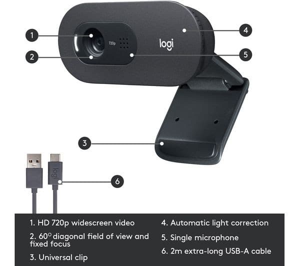 Logitech C505 HD 720p Webcam - Image 9