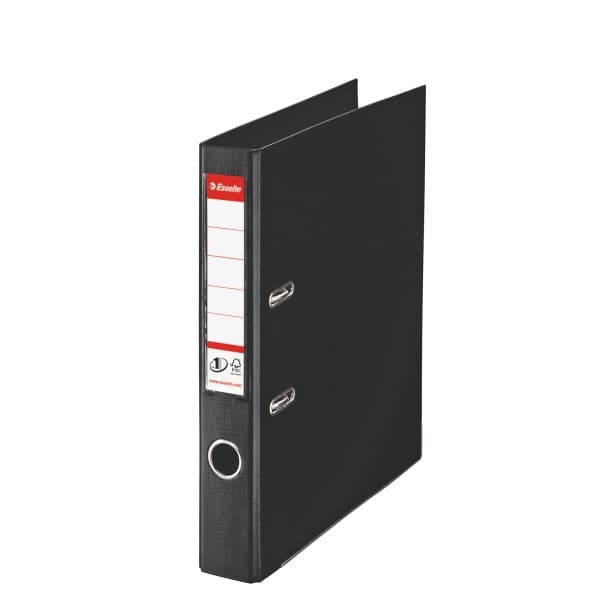 Esselte No.1 VIVIDA A4 50mm Polypropylene Lever Arch File (Pack of 10) - Black - Image 1