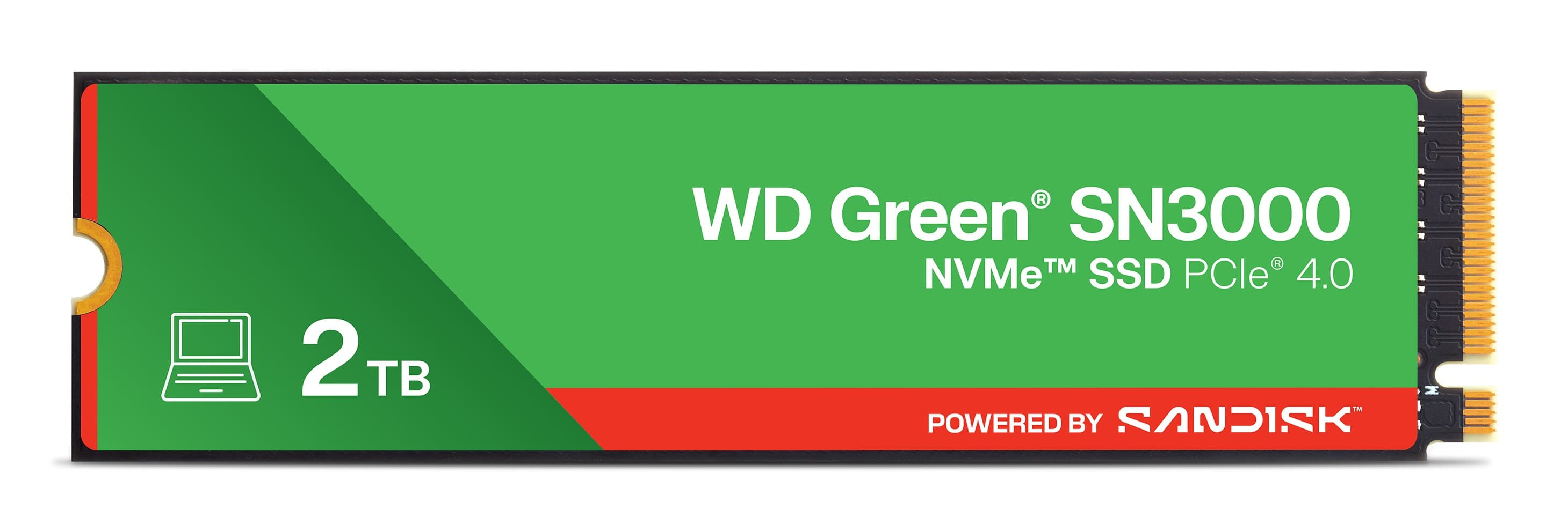 Western Digital WD Green SN3000 M.2 2280 PCIe Gen4 NVMe SSD 2TB