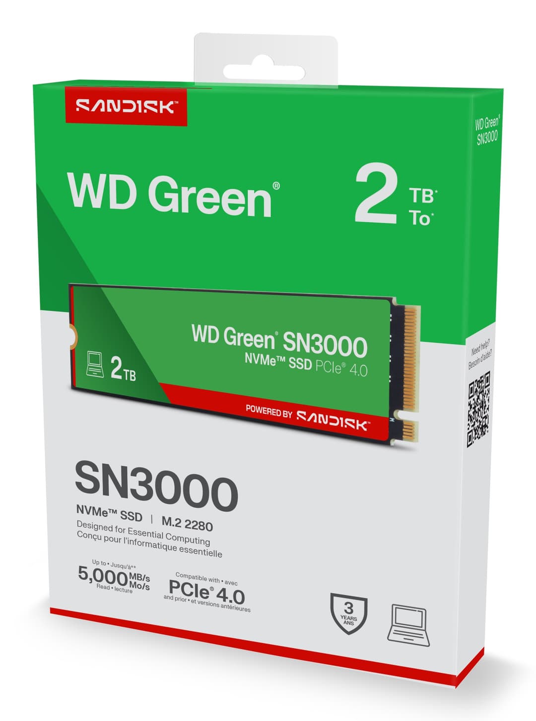 Western Digital WD Green SN3000 M.2 2280 PCIe Gen4 NVMe SSD 2TB - Image 6