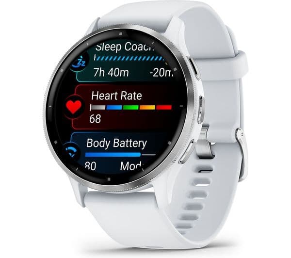 Garmin Venu 3 GPS Smartwatch 45mm - Silver & Whitestone - Image 9
