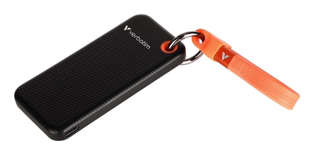 Verbatim Pocket SSD USB 3.2 Gen 2 256GB - Black/Orange - Image 2