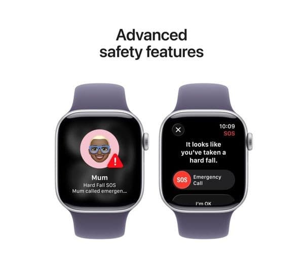 Apple Watch Series 11 GPS 42mm Silver Aluminium Case with Purple Fog Sport Band - S/M - Image 6