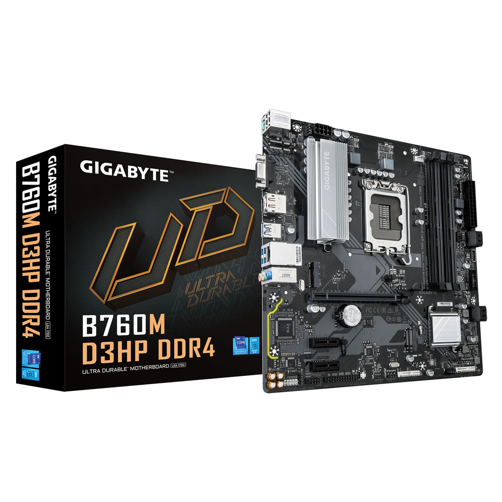 GIGABYTE B760M D3HP Intel B760 Micro-ATX LGA 1700 Motherboard - DDR4 - Ethernet only